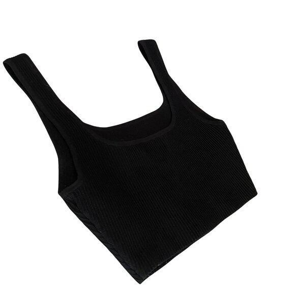 Aritzia Babaton Sculpt Knit Cropped Tank• Black • US Small - Picture 5 of 7